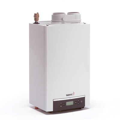 Nefit ProLine NxT HRC 24 HR Combiketel 5,7 - 22,8 kW CW3 7746901850 Zijaanzicht Nergens goedkooper dan bij CVketel.nl | CVketel.nl