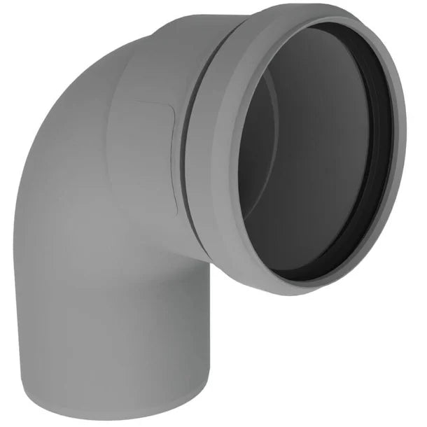 Burgerhout Twinline PP rookgas bocht 100mm 90° 400452140 kopen? | CVketel.nl
