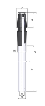 Cox Geelen Econext ® HR dakdoorvoer 1x60/100mm + PPs rookgaspijp AJDFAAB01