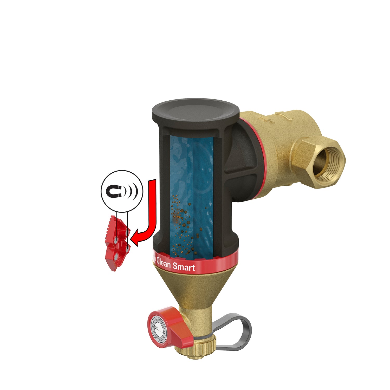 Flamco Clean Smart Vuilafscheider verticaal/horizontaal
22 mm klem 30022 | CVketel.nl
